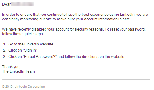 LinkedIn Mail